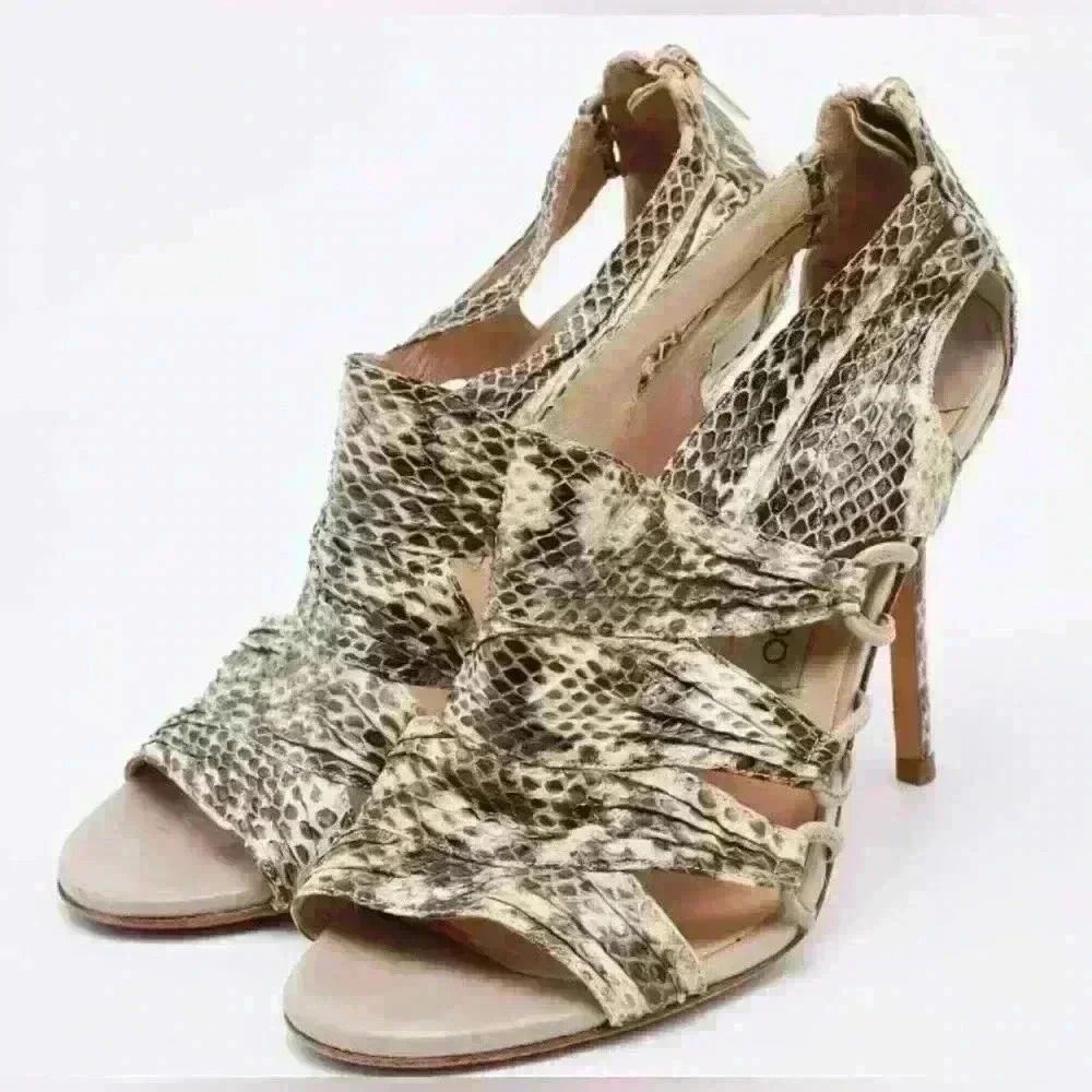 Jimmy Choo Vintage Python Strappy Party Stiletto Heels